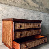 Vintage rattan chest of drawers "Maison Maugrion" R.Bobois