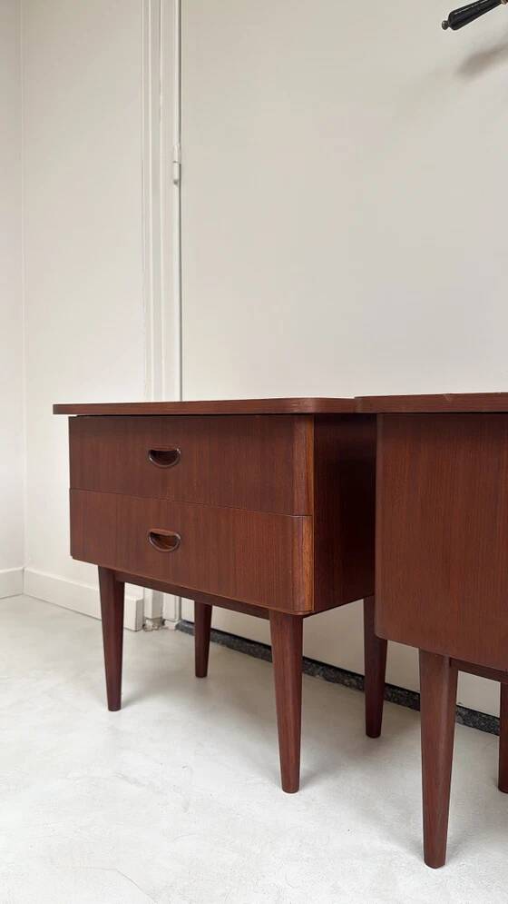 Tables de chevet en teck vintage