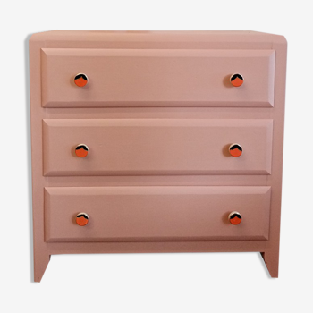 Vintage chest of drawers 3 drawers Ottoman Pink