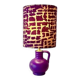 Expressive table lamp in Plum Black made from a vintage design vase by WGP.