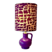Lampe de table expressive en couleur Plum Noir fabriquée à partir d'un vase de design vintage WGP