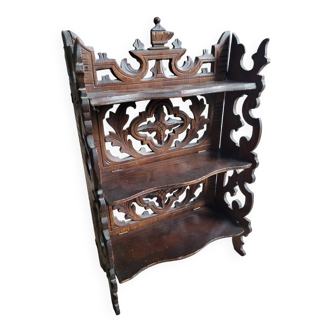 Small carved wooden shelf