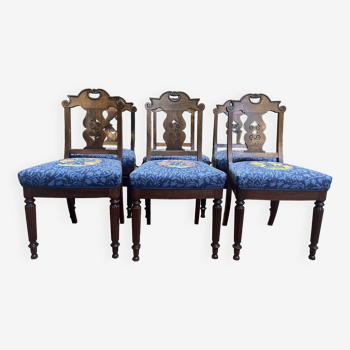Set of 6 English chairs - Victorian