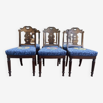 Suite de 6 chaises Anglaises - Victoriennes