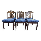 Set of 6 English chairs - Victorian