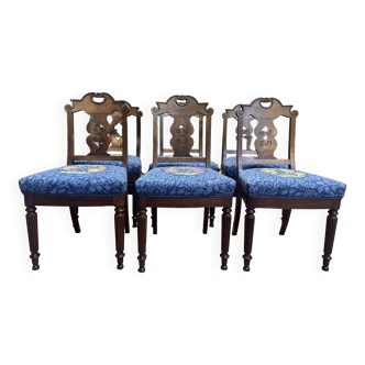 Set of 6 English chairs - Victorian