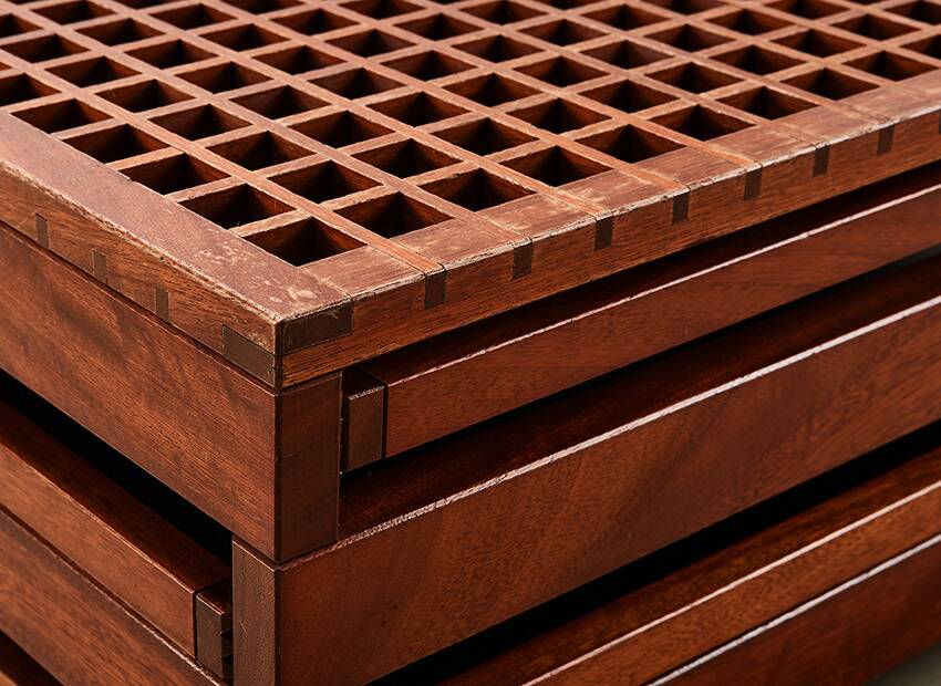 Table basse Tetra de Bernard Vuarnesson pour Bellato Italie, années 1980