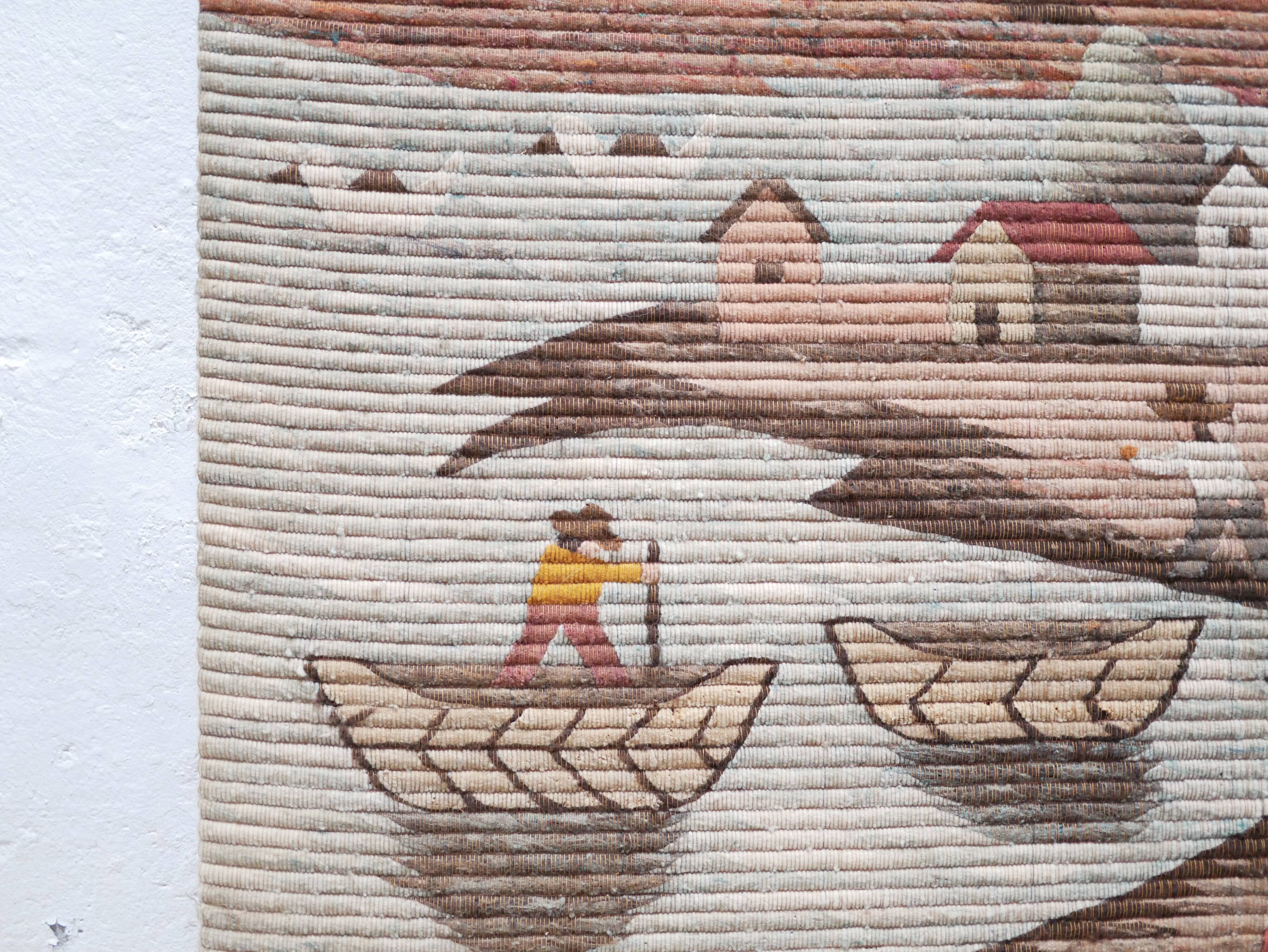 Vintage wool wall tapestry