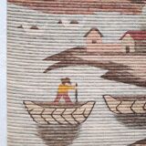 Vintage wool wall tapestry