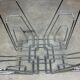 Chrome metal magazine rack or vinyl holder from the 70s.