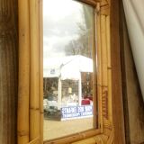 Bamboo and rattan mirror  56 × 36 cm