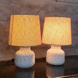 Pair of vintage ceramic lamps made in Italy