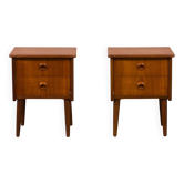 Paire de tables de chevet scandinaves, Norvège 1960