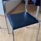Chaise style Bauhaus chrome similicuir 1980