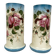Pair of opaline vases with enameled decoration, late 19th century