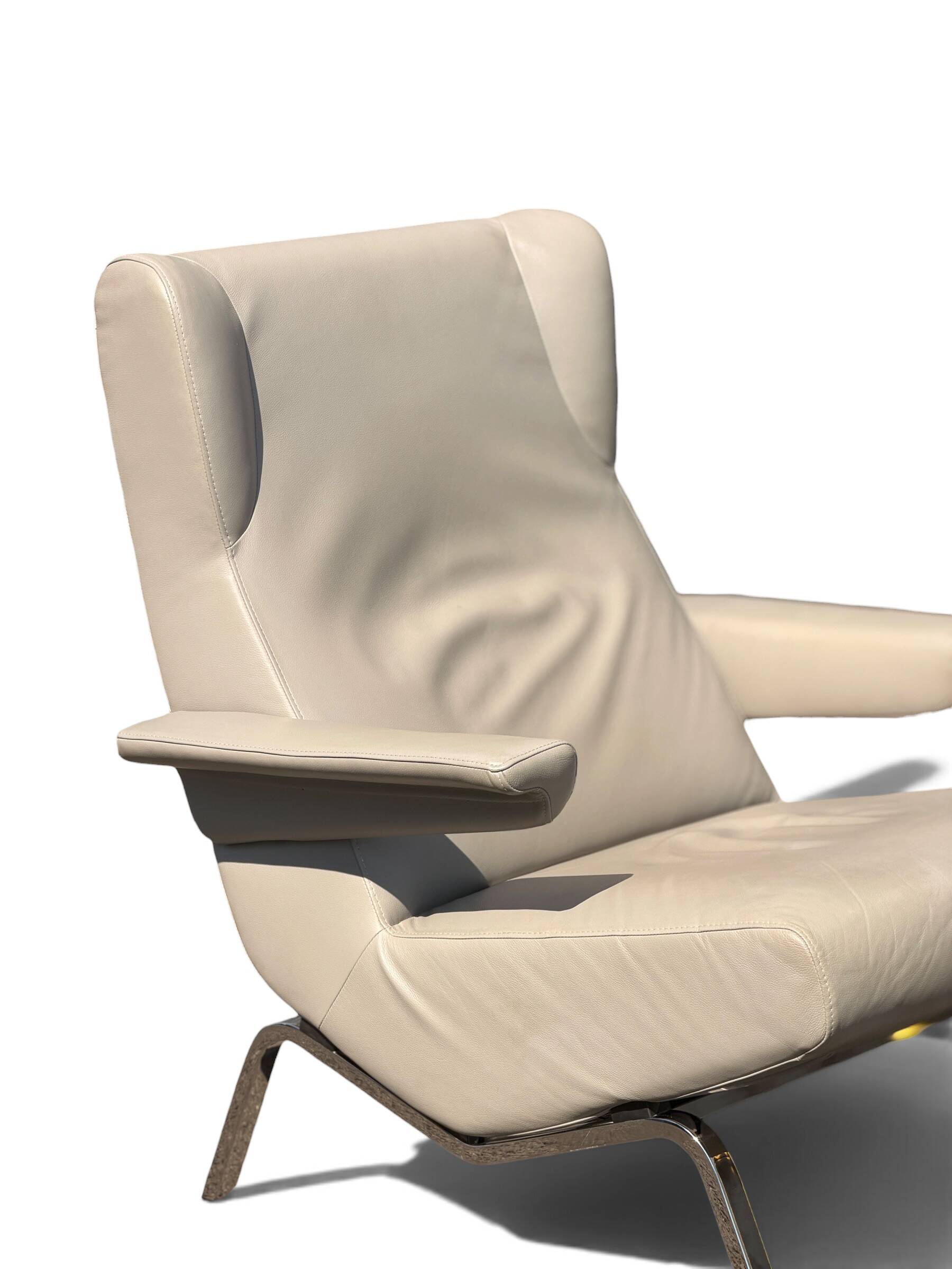 Archi armchair in grey leather by Pierre Paulin - Ligne Roset Edition
