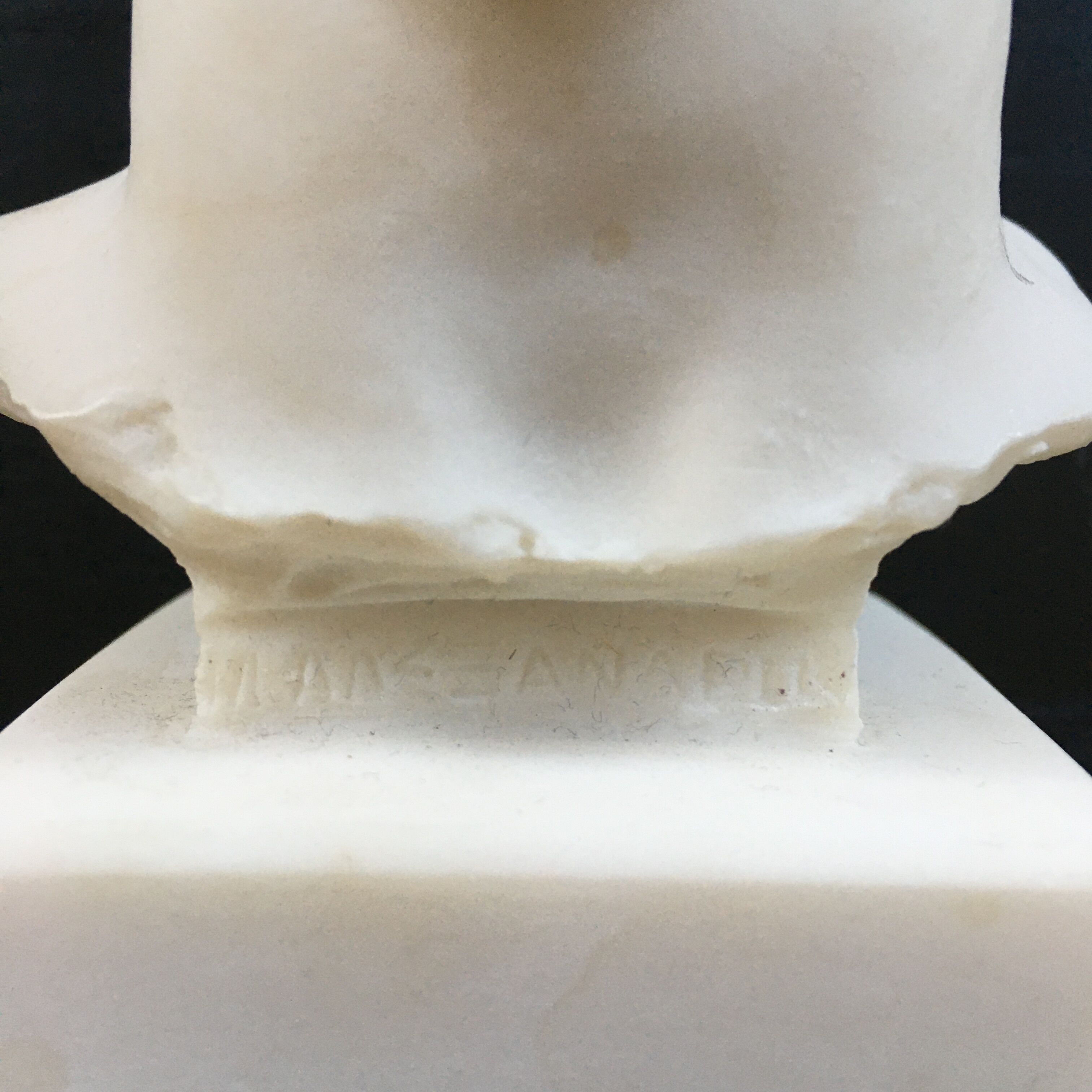 Bust Greek alabaster god