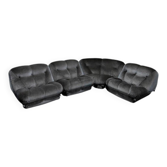 Vintage Nuvolone modular sofa designed by Mimo Padova