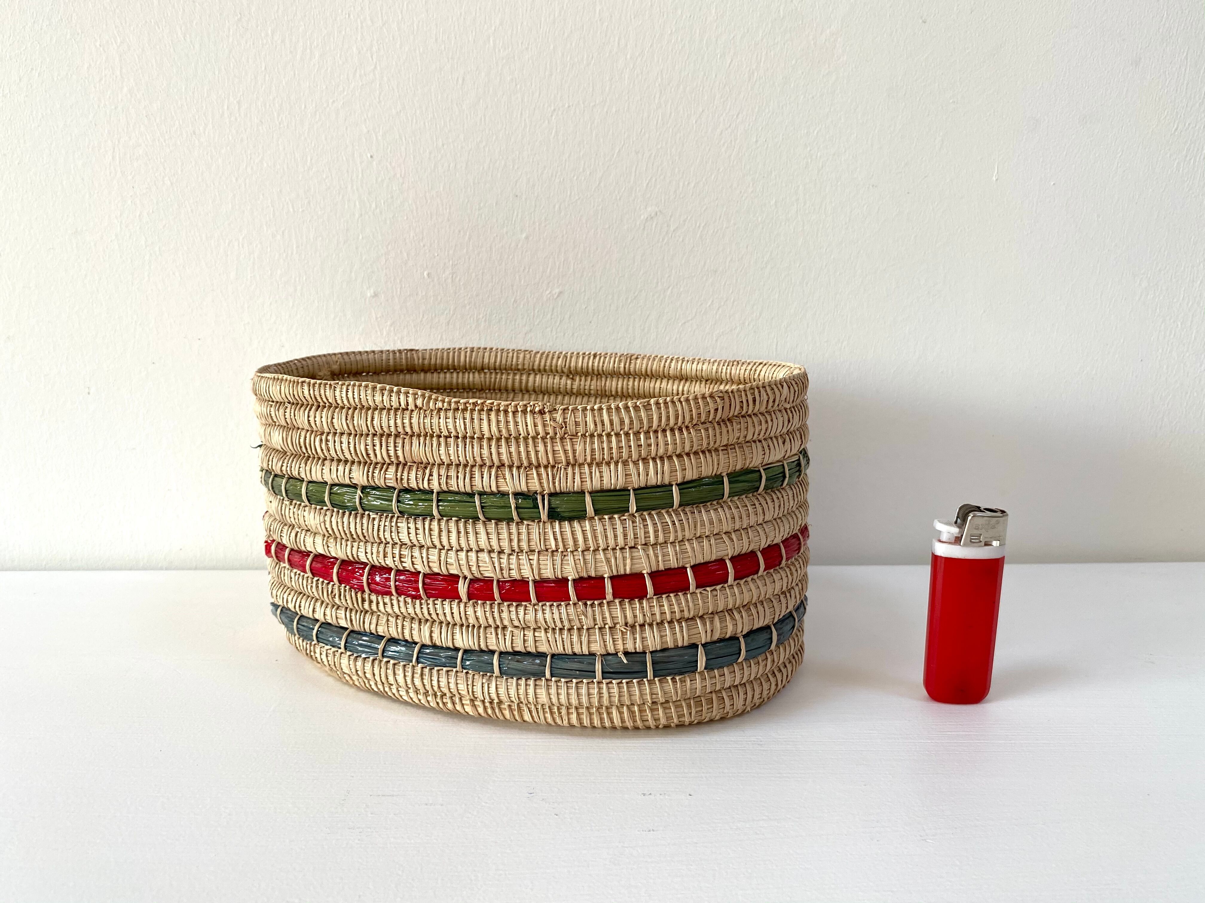 Braided fiber basket from the 60s