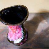 Large vase Vallauris vintage Brown-rose