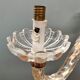 Small Venetian chandelier, three-burner twisted blown glass 1950s - Brass, Glass
