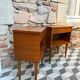 Pair of bedside tables with tapered legs, 1960s/70s