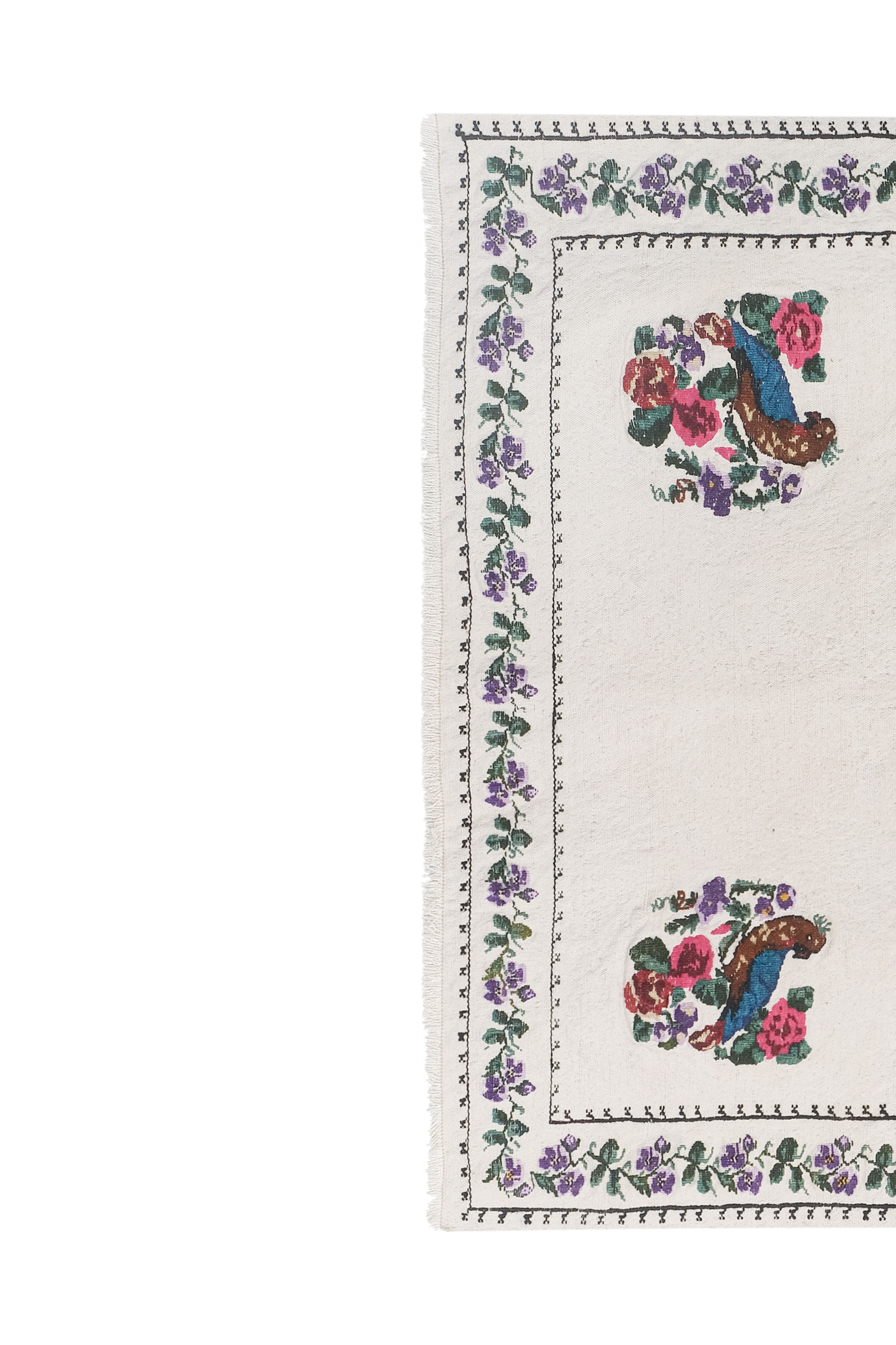 Vintage Turkish rug from Oushak, hand-woven 115x144 cm