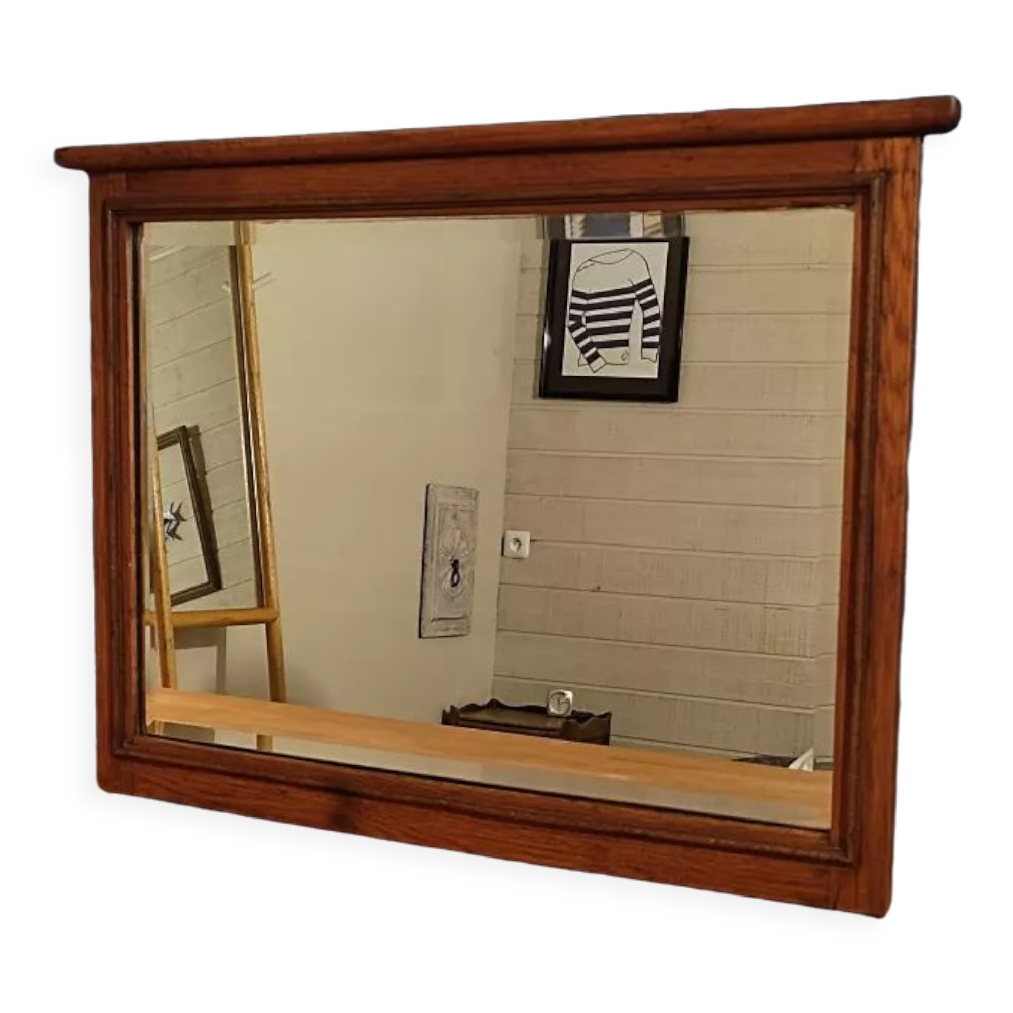 Beveled mirror solid wood molding