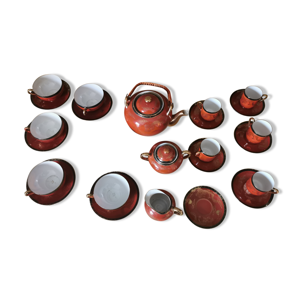 Maruku porcelain Japanese tea and coffee set Selency