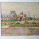 watercolor "Tuileries Garden in Paris"