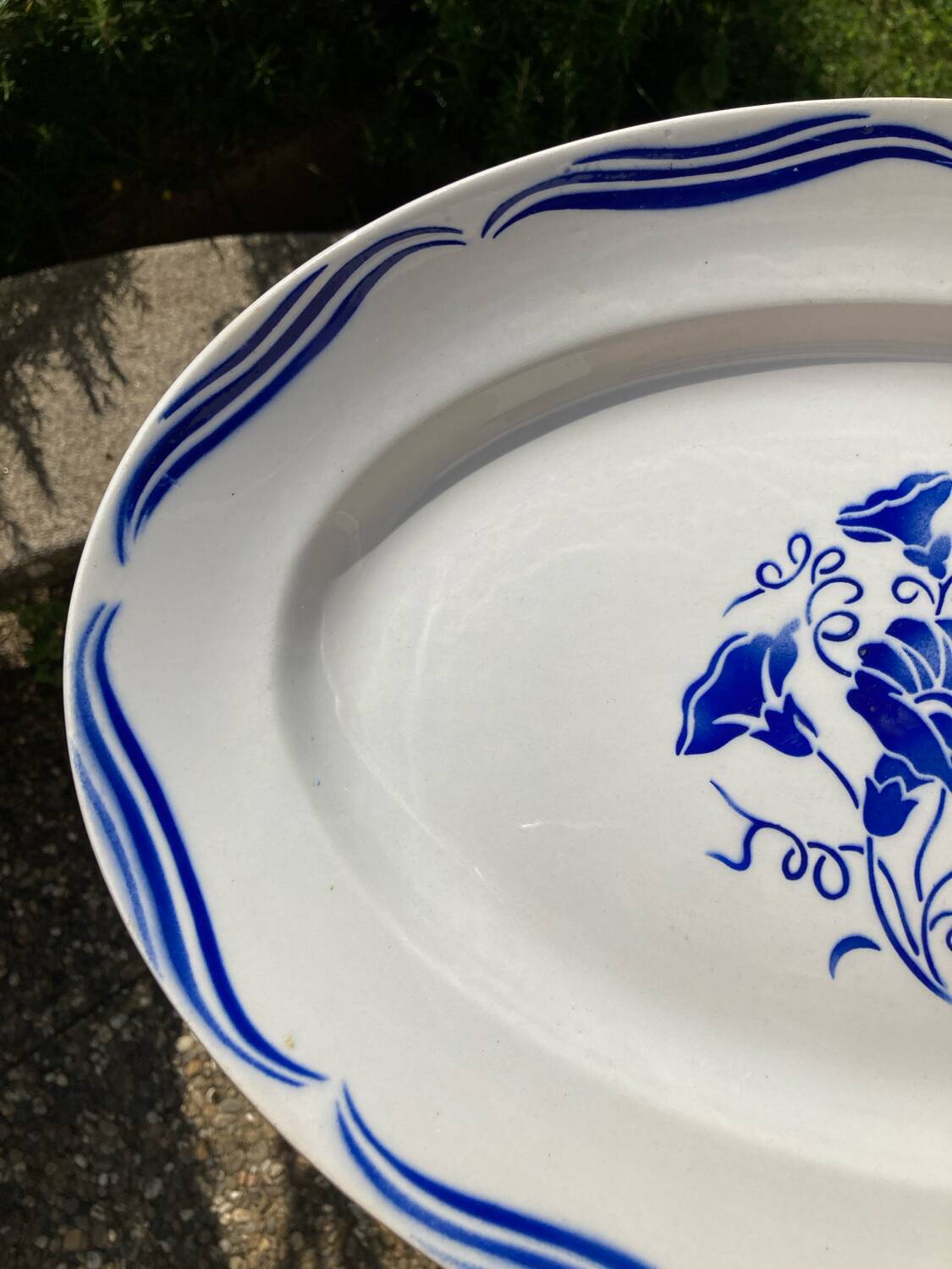 Oval dish in Badonviller earthenware