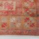 Tapis vintage antique rouge et crème 5x9 142x267 cm SK 19962
