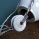 Adjustable "rise and fall" suspension, opaline and porcelain rise and fall