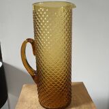 Amber glass pitcher