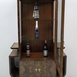 Art Dèco Italian Walnut Vitrines or Bar Display Cabinet, 1925