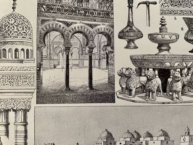 Lithographie sur l'art arabe 1920