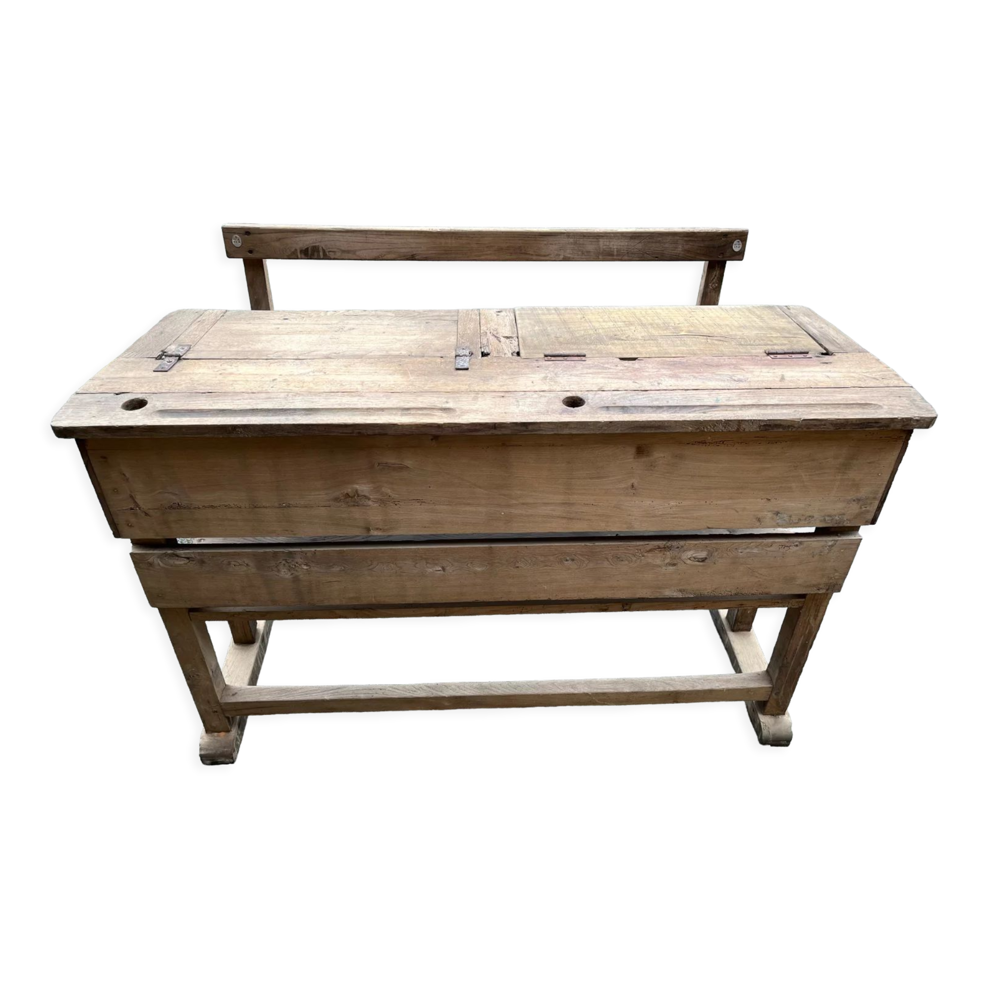 Double patinated school desk