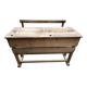 Bureau d’écolier double patiné