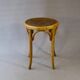 Bistro stool, wooden seat 1930 Fischel France