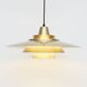 Vintage pendant lamp in golden brass, danish 1970s