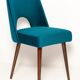 Chaise 'Shell' en Velours Vert Émeraude Milieu du Siècle, Europe, 1960s