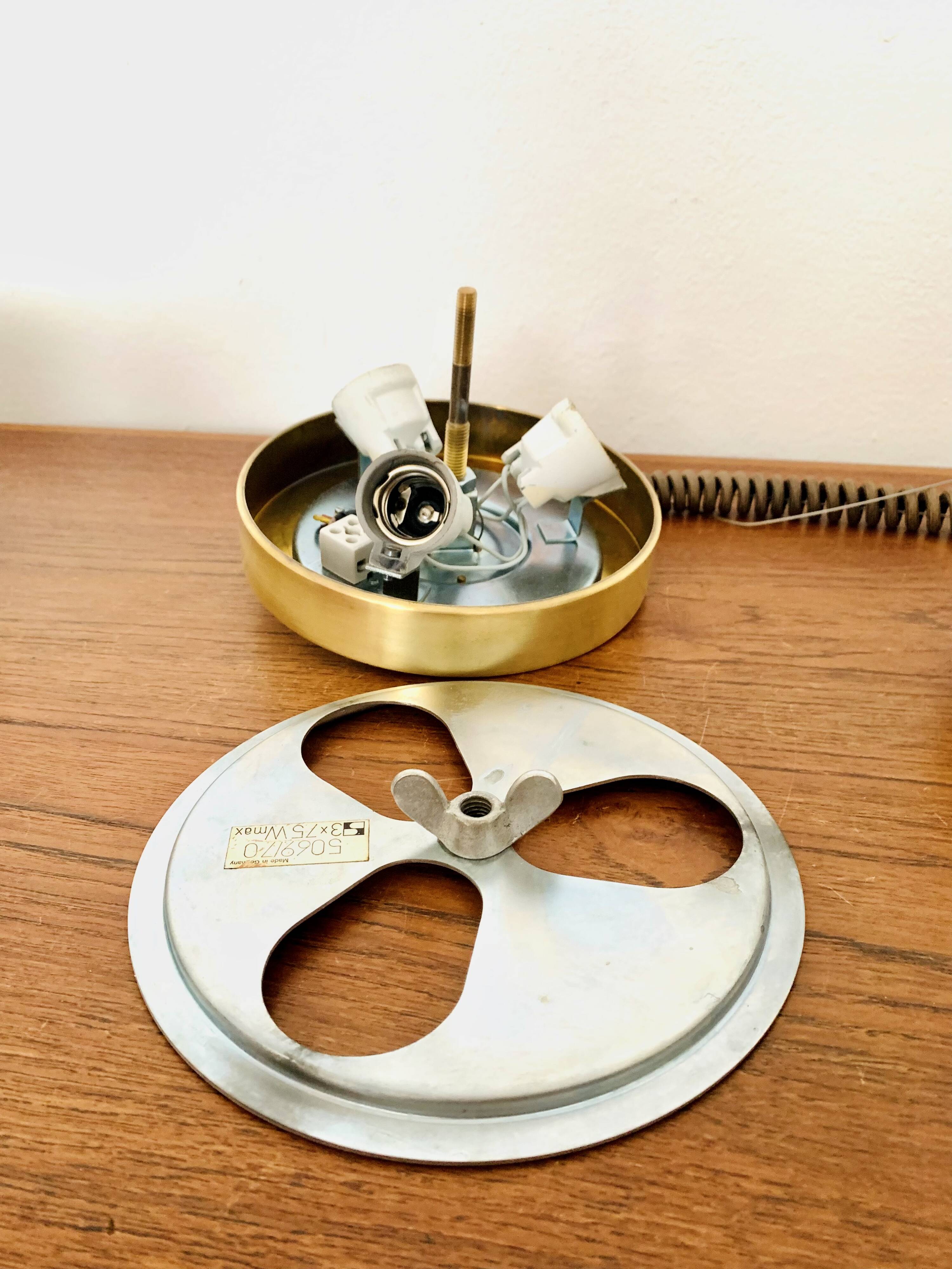 1 of 3 Awesome Adjustable Orion Glass Pendant Lamps from Staff