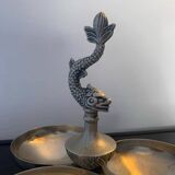 Vintage aperitif service in silver metal
