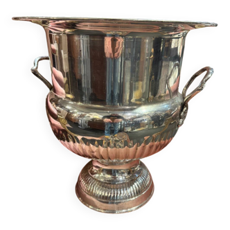 Large silver-plated champagne bucket