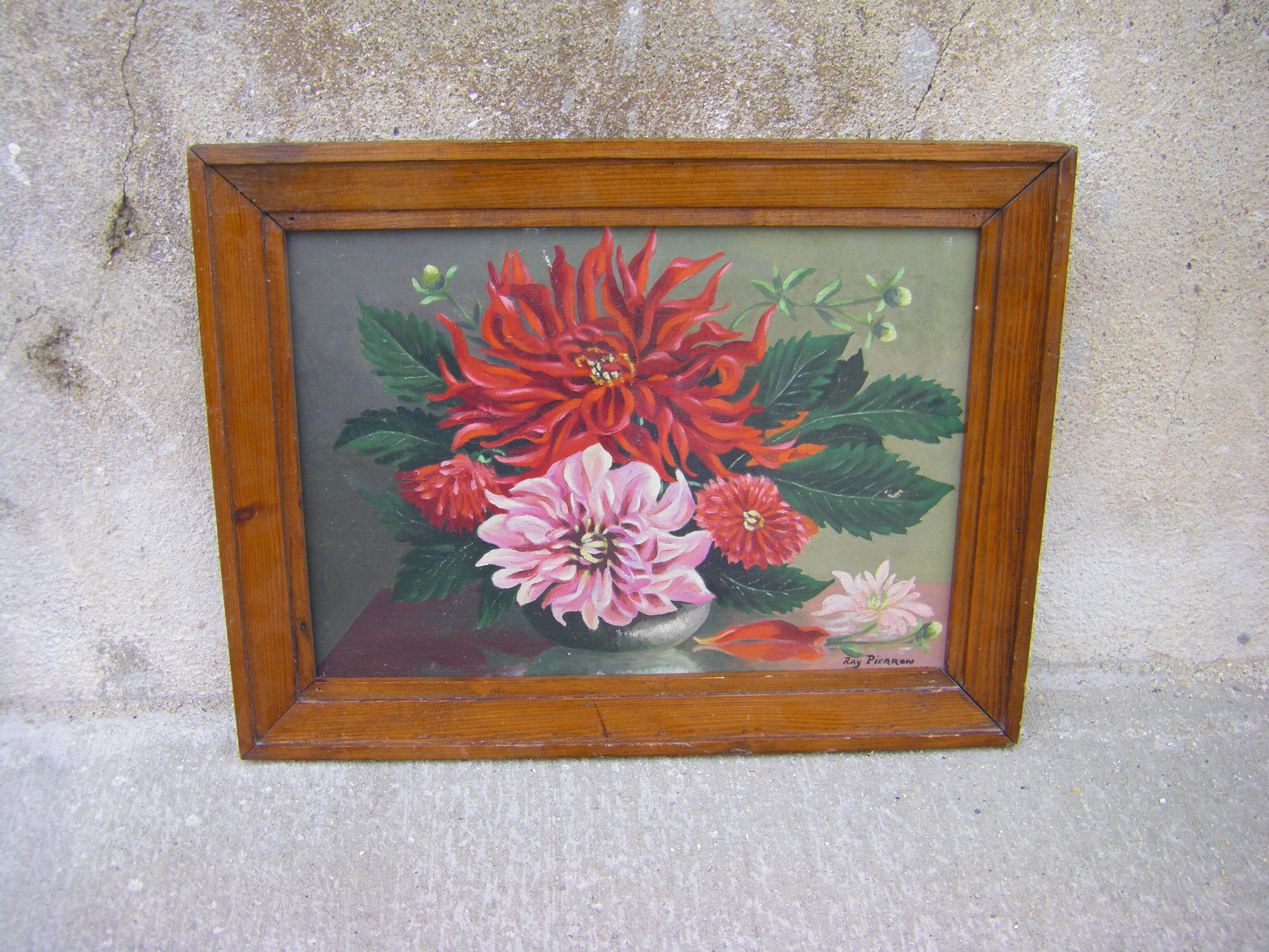 Painting Dahlia 'Eisenhower'