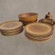 Vintage speckled glazed stoneware table service – 1970s