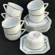 8 coffee tea cups and 8 porcelain saucers Limoges Bernardaud Paul Poiret