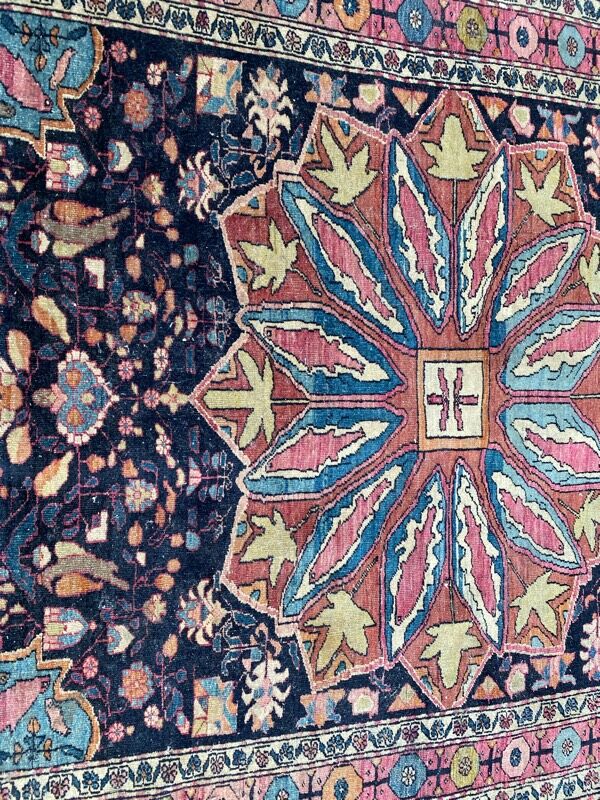Ancient Persian carpet yazd 126x196 cm
