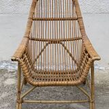 Vintage rattan armchair 1960