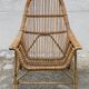 Fauteuil rotin vintage 1960